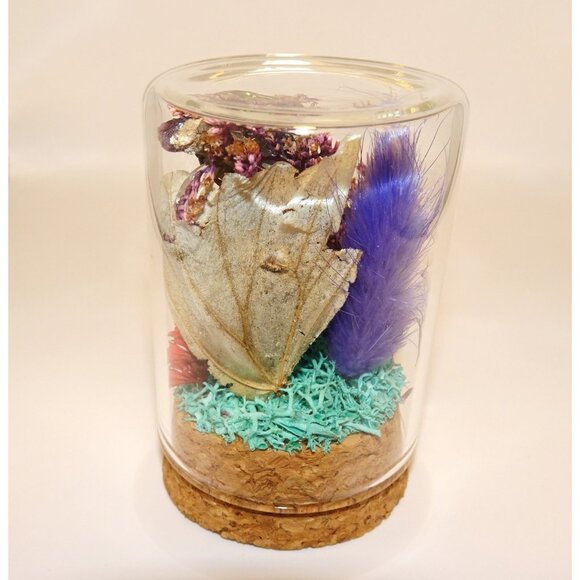 June Bug Bee Wasp Nest & Luna Moth Wing Oddity Dome curiosity taxidermy goth - Picture 10 of 13